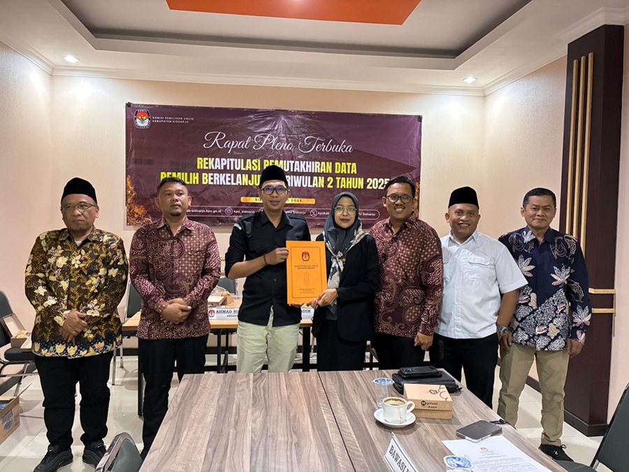BAWASLU SIDOARJO LAKUKAN PENGAWASAN MELEKAT PLENO PEMUTAKHIRAN DATA PEMILIH BERKELANJUTAN TRIWULAN II TAHUN 2025
