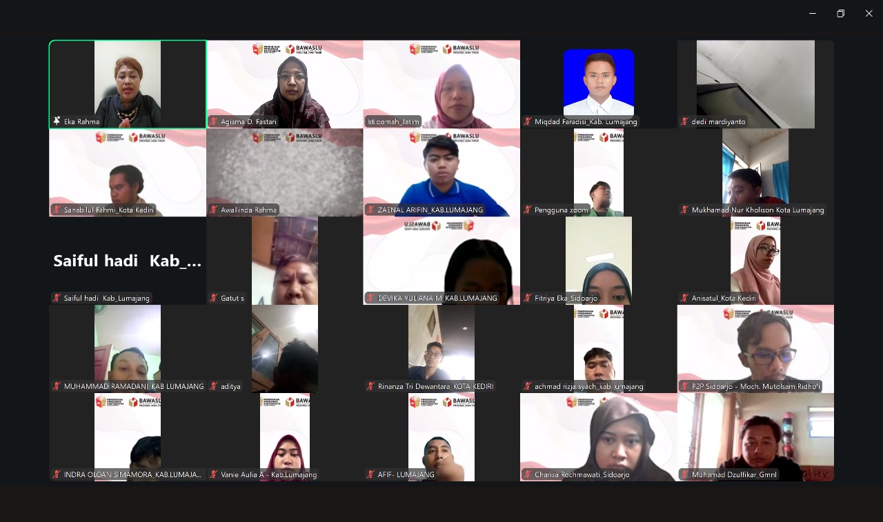 BAWASLU SIDOARJO LIBATKAN ELEMEN MASYARAKAT DALAM PENDIDIKAN PENGAWAS PARTISIPATIF