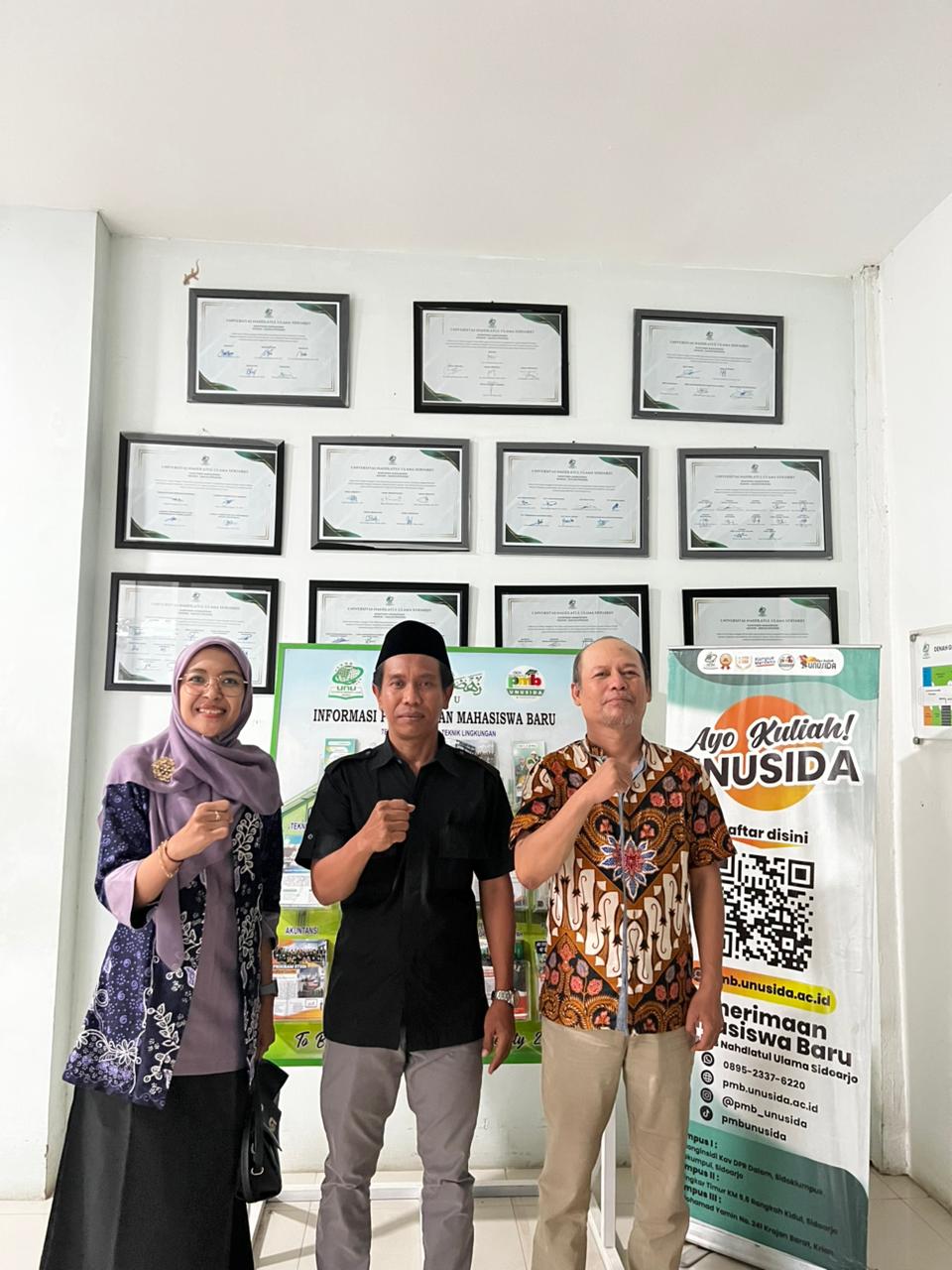 JALIN SINERGI ANTAR LEMBAGA, BAWASLU SIDOARJO KUNJUNGI UNUSIDA