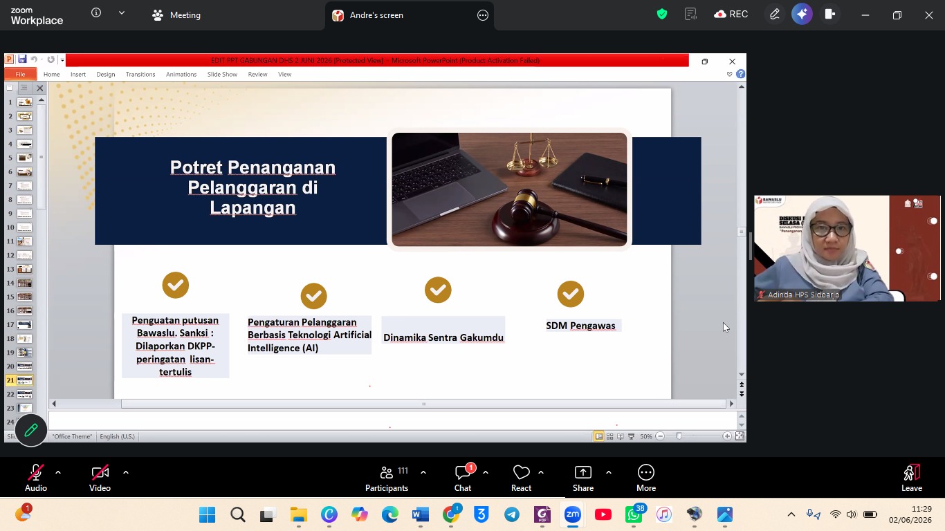 BAWASLU SIDOARJO PERKUAT PEMAHAMAN PENANGANAN PELANGGARAN MELALUI DISKUSI HUKUM SELASA BAWASLU JATIM