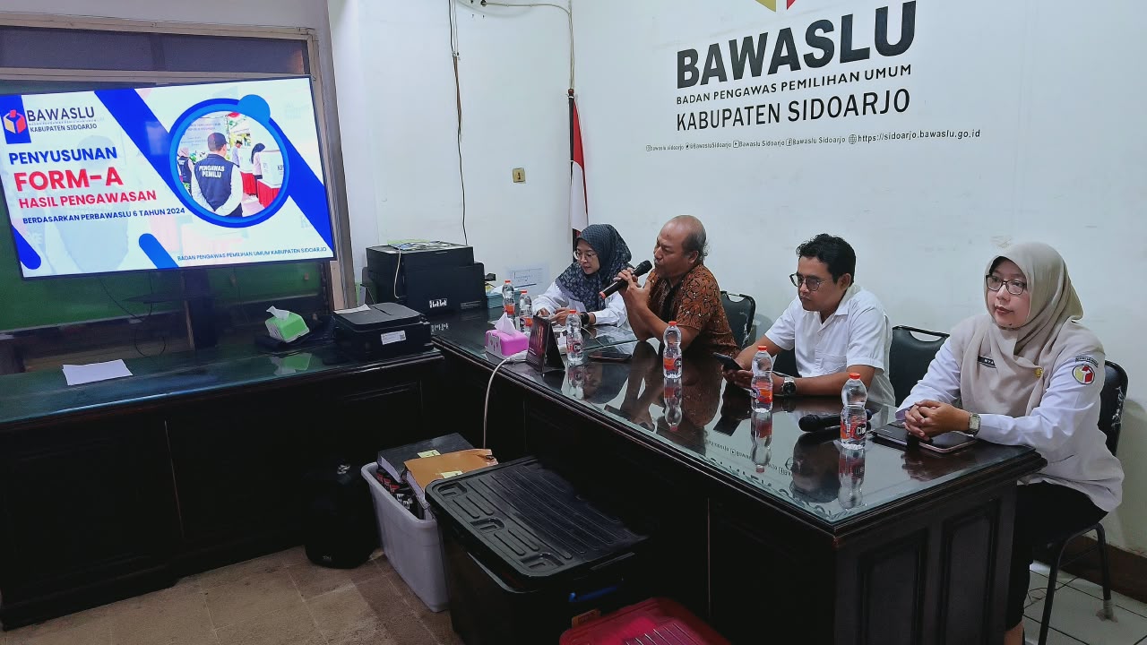 PERKUAT PEMAHAMAN PENYUSUNAN FORM-A, BAWASLU SIDOARJO BAHAS TEKNIS HASIL PENGAWASAN DALAM FOKUS VOL. 2