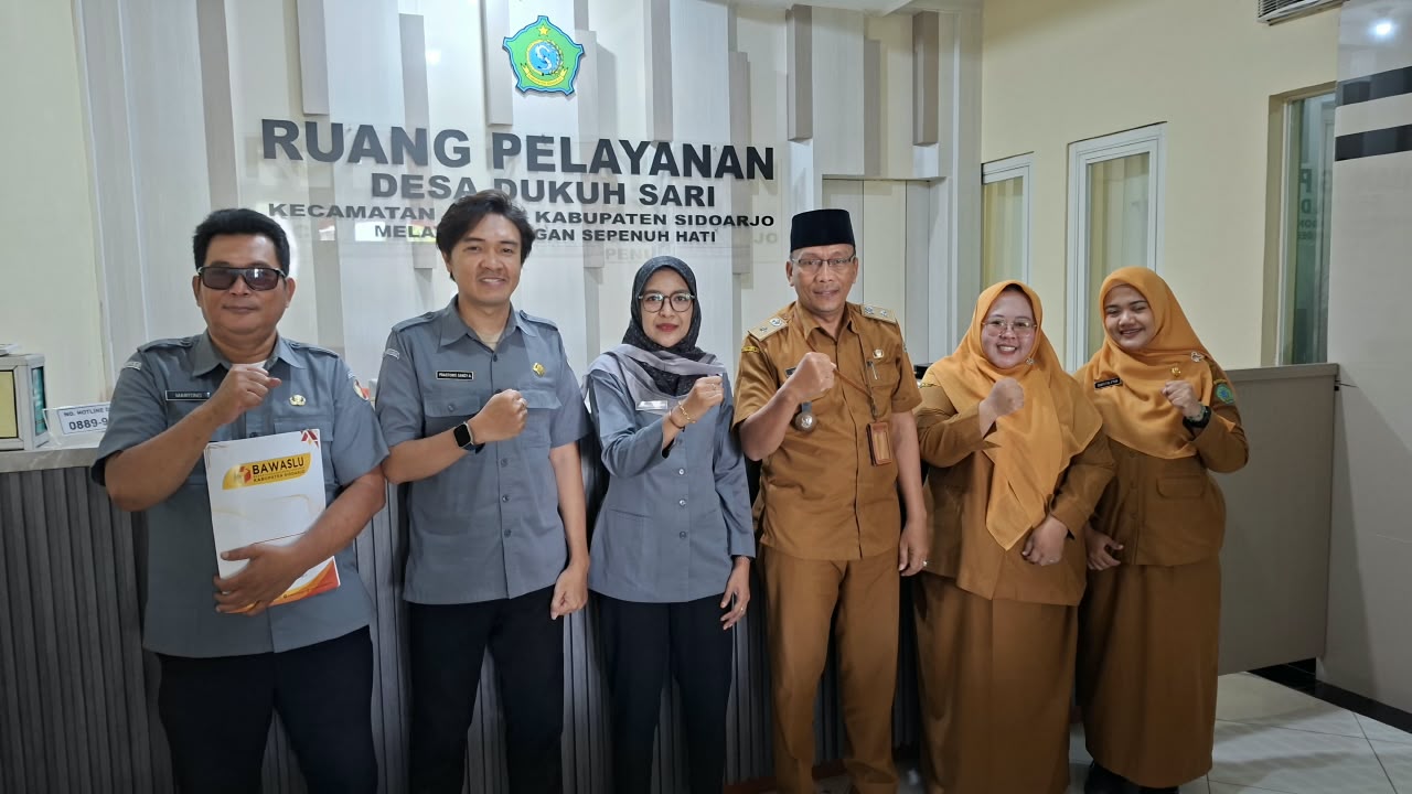 SASAR DATA PEMILIH DI KECAMATAN JABON, BAWASLU SIDOARJO UJI PETIK PENGAWASAN PDPB DI DESA DUKUH SARI