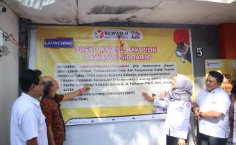 Peresmian Posko Kawal Hak Pilih Bawaslu Sidoarjo