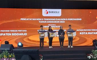 PERINGKAT PERTAMA SATKER TERBAIK KAB/KOTA WILAYAH III PENCATATAN NON E-TENDERING DAN E-PURCHASING 