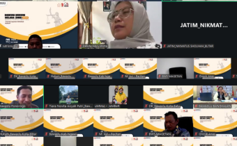 BAWASLU SIDOARJO HADIRI DISKUSI HUKUM BAWASLU JATIM TENTANG INOVASI LAYANAN ADVOKASI HUKUM SECARA DARING